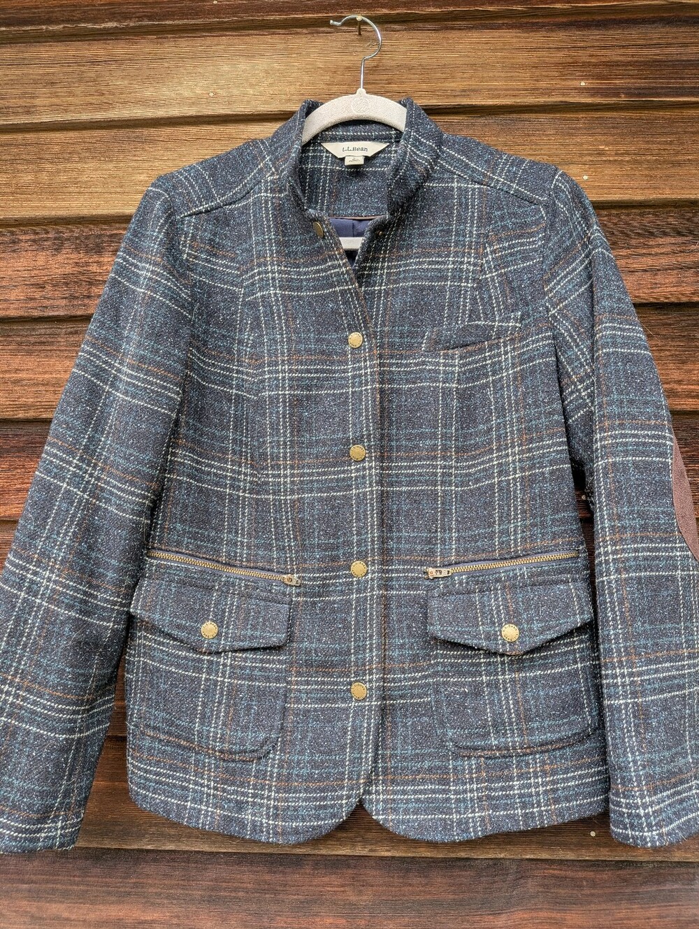 L.L. Bean Classic Plaid Blazer Small Academia Outdoor English Schoolboy Jacket